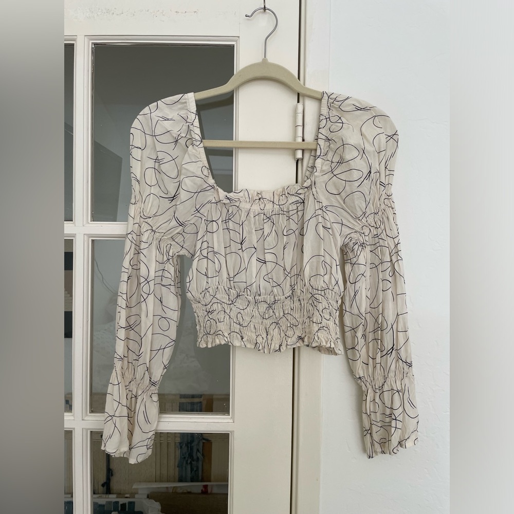 Open Edit long sleeve crop top